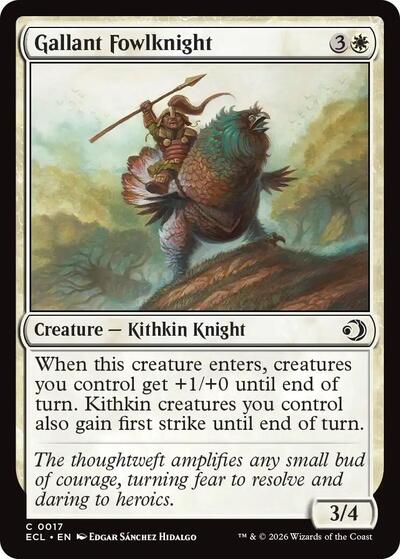 2026 Magic: Lorwyn Eclipsed (ECL) - Gallant Fowlknight (#17, Common) (Lightly Played)