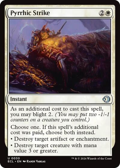 Pyrrhic Strike (ECL) #30 Uncommon (Lightly Played) Lorwyn Eclipsed Magic: 2026