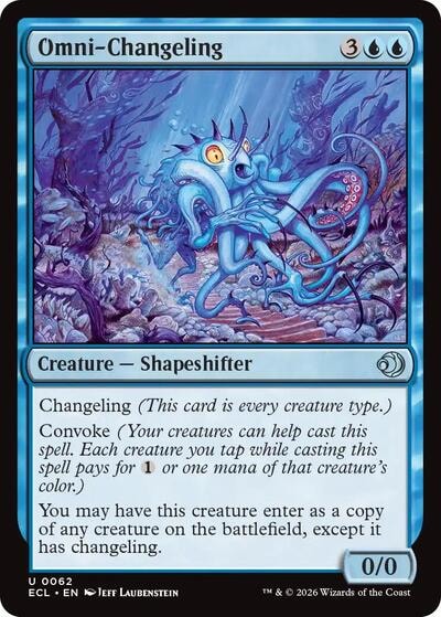 Omni Changeling (ECL) #62 Uncommon (Lightly Played) Lorwyn Eclipsed Magic: The Gathering: 2026