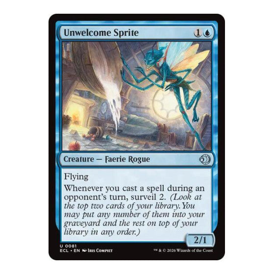 Unwelcome Sprite (ECL) #81 Uncommon Lorwyn Eclipsed Magic: The Gathering: 2026