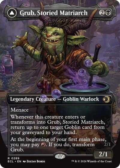 Grub Storied Matriarch Borderless (ECL) #289 Rare (Near Mint) Lorwyn Eclipsed Magic: The Gathering: 2026