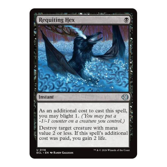 Requiting Hex (ECL) #116 Uncommon Lorwyn Eclipsed Magic: The Gathering: 2026