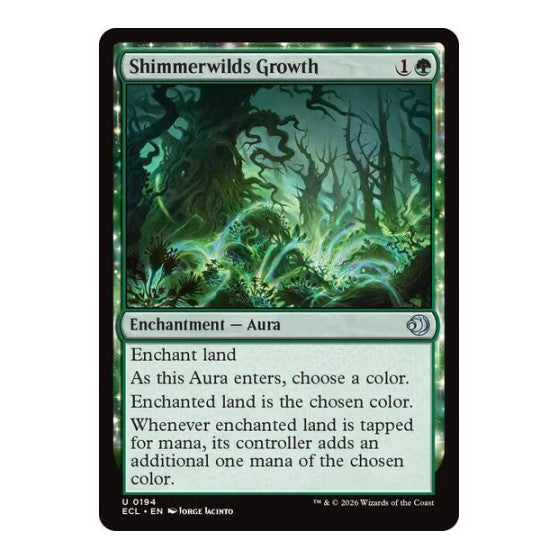 Shimmerwilds Growth (ECL) #194 Uncommon Lorwyn Eclipsed Magic: The Gathering: 2026
