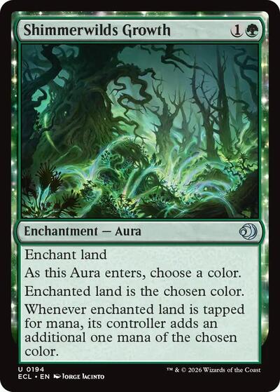 Shimmerwilds Growth (ECL) #194 Uncommon (Lightly Played) Lorwyn Eclipsed Magic: The Gathering: 2026