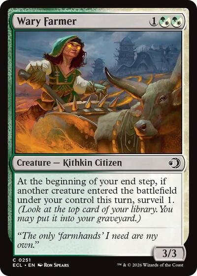 Wary Farmer (ECL) #251 Common (Lightly Played) Lorwyn Eclipsed Magic: 2026