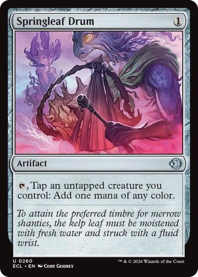 Springleaf Drum (ECL) #260 Uncommon (Lightly Played) Lorwyn Eclipsed Magic: The Gathering: 2026