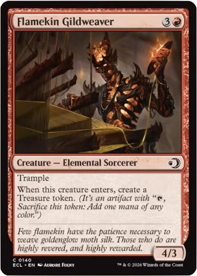 2026 Magic: Lorwyn Eclipsed (ECL) - Flamekin Gildweaver (#140, Common) (Lightly Played)