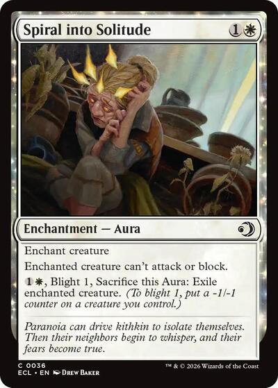 Spiral into Solitude (ECL) #36 Common (Lightly Played) Lorwyn Eclipsed Magic: The Gathering: 2026
