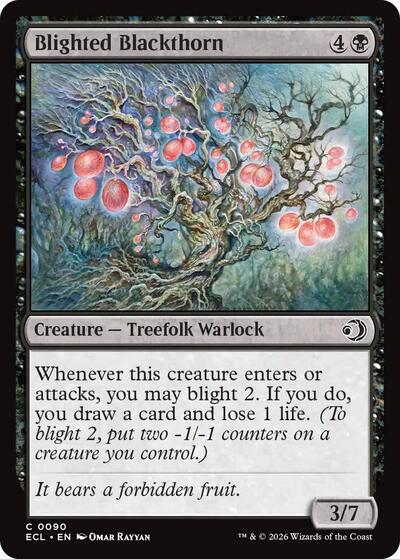 2026 Magic: Lorwyn Eclipsed (ECL) - Blighted Blackthorn (#90, Common) (Lightly Played)