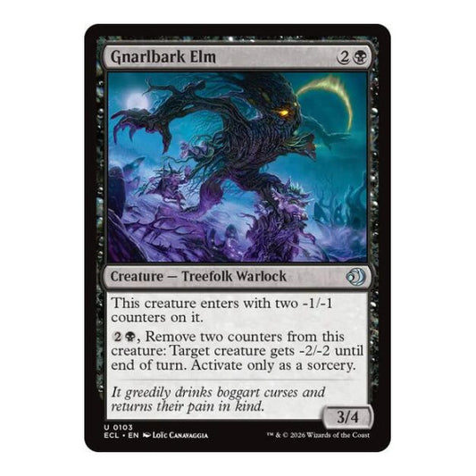 Gnarlbark Elm (ECL) #103 Uncommon Lorwyn Eclipsed Magic: The Gathering: 2026