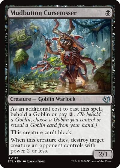 Mudbutton Cursetosser (ECL) #112 Uncommon (Lightly Played) Lorwyn Eclipsed Magic: The Gathering: 2026