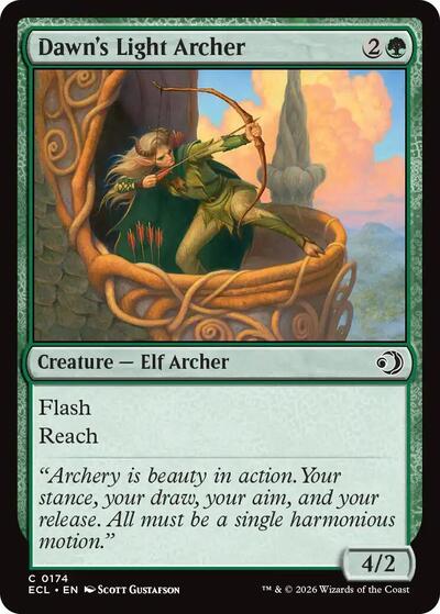 2026 Magic: Lorwyn Eclipsed (ECL) - Dawns Light Archer (#174, Common)