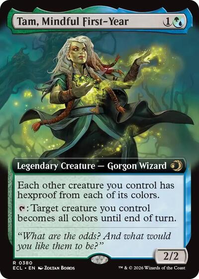 Tam Mindful First Year Extended Art (ECL) #380 Rare (Foil Near Mint) Lorwyn Eclipsed Magic: 2026