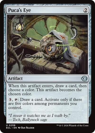 Pucas Eye (ECL) #259 Uncommon (Lightly Played) Lorwyn Eclipsed Magic: The Gathering: 2026