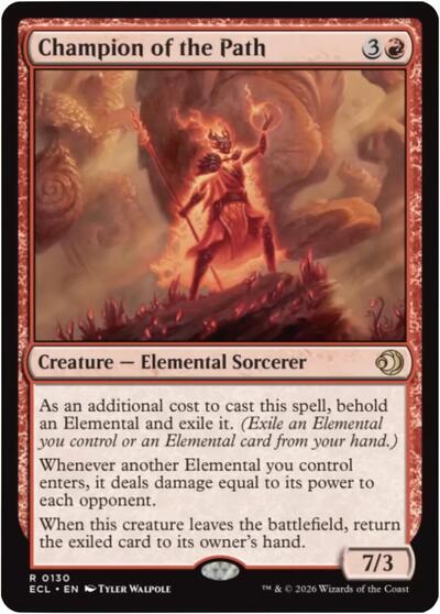 Champion of the Path (ECL) #130 Rare (Lightly Played) Lorwyn Eclipsed Magic: The Gathering: 2026