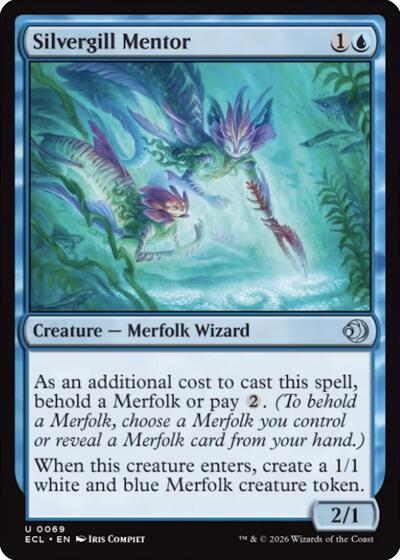 Silvergill Mentor (ECL) #69 Uncommon Lorwyn Eclipsed Magic: The Gathering: 2026