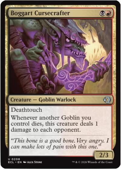 Boggart Cursecrafter (ECL) #206 Uncommon Lorwyn Eclipsed Magic: The Gathering: 2026