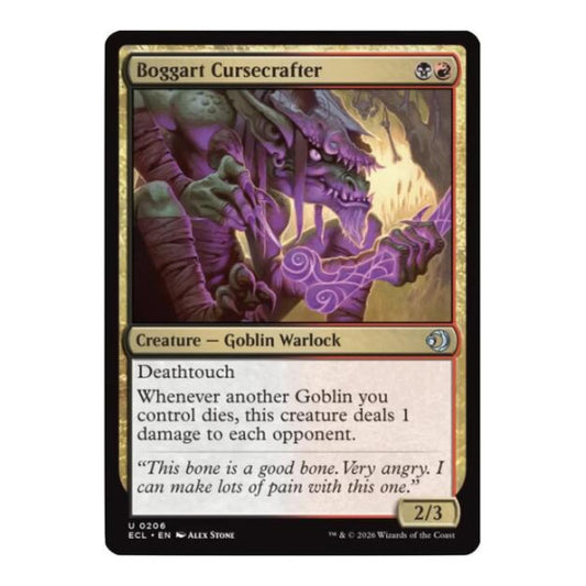 Boggart Cursecrafter (ECL) #206 Uncommon Lorwyn Eclipsed Magic: The Gathering: 2026