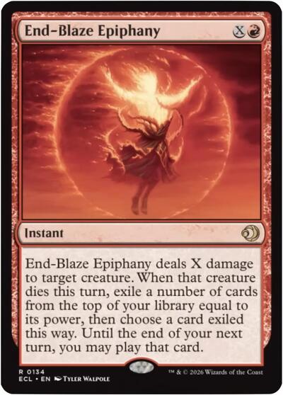 End Blaze Epiphany (ECL) #134 Rare (Lightly Played) Lorwyn Eclipsed Magic: The Gathering: 2026