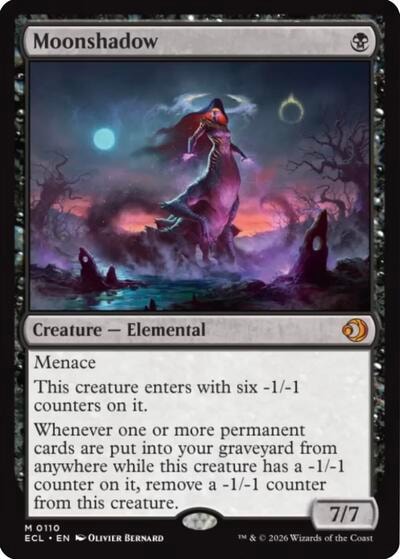 Moonshadow (ECL) #110 Mythic Rare (Near Mint) Lorwyn Eclipsed Magic: The Gathering: 2026