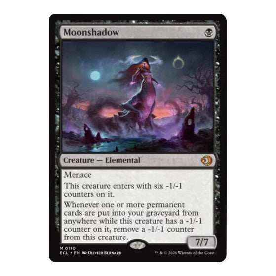Moonshadow (ECL) #110 Mythic Rare (Near Mint) Lorwyn Eclipsed Magic: The Gathering: 2026