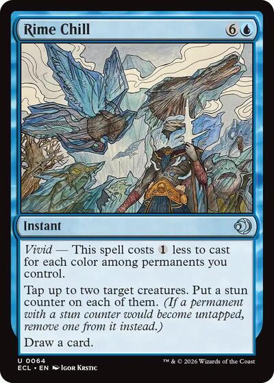 Rime Chill (ECL) #64 Uncommon (Lightly Played) Lorwyn Eclipsed Magic: The Gathering: 2026