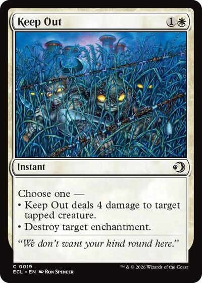 2026 Magic: Lorwyn Eclipsed (ECL) - Keep Out (#19, Common) (Lightly Played)