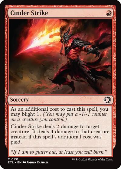Cinder Strike (ECL) #131 Common (Lightly Played) Lorwyn Eclipsed Magic: 2026