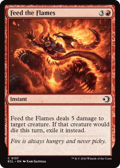 Feed the Flames (ECL) #137 Common (Lightly Played) Lorwyn Eclipsed Magic: The Gathering: 2026