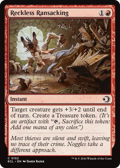 Reckless Ransacking (ECL) #152 Common Lorwyn Eclipsed Magic: The Gathering: 2026