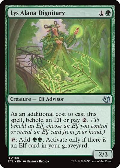 Lys Alana Dignitary (ECL) #180 Uncommon (Lightly Played) Lorwyn Eclipsed Magic: 2026