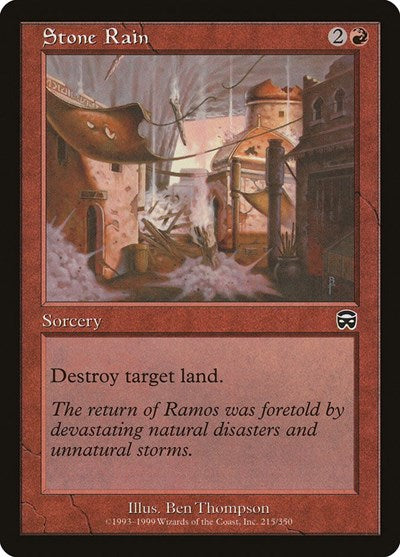 Stone Rain (MMQ) #215 Common (Lightly Played) Mercadian Masques Magic: The Gathering: 1999