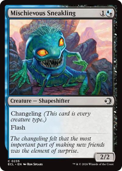 Mischievous Sneakling (ECL) #235 Common (Lightly Played) Lorwyn Eclipsed Magic: The Gathering: 2026