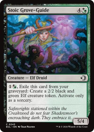 Stoic Grove Guide (ECL) #243 Common (Lightly Played) Lorwyn Eclipsed Magic: 2026