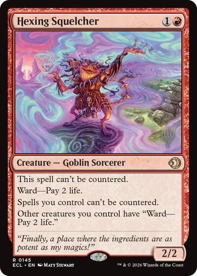 Hexing Squelcher (PPECL) #145 Rare (Foil Near Mint) Promo Pack: Lorwyn Eclipsed Magic: The Gathering: 2026