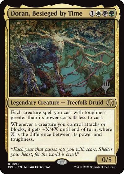 Doran, Besieged by Time (PPECL) #215 Rare (Near Mint) Promo Pack: Lorwyn Eclipsed Magic: The Gathering: 2026