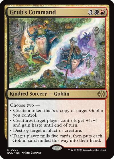 Grub's Command (PPECL) #228 Rare (Foil Near Mint) Promo Pack: Lorwyn Eclipsed Magic: The Gathering: 2026