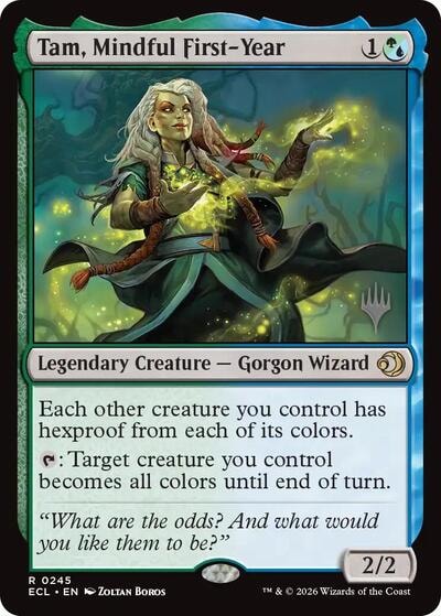 Tam, Mindful First-Year (PPECL) #245 Rare (Foil Near Mint) Promo Pack: Lorwyn Eclipsed Magic: The Gathering: 2026