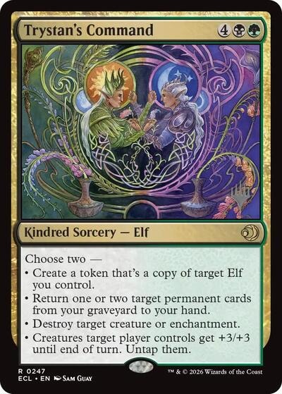 Trystan's Command (PPECL) #247 Rare (Lightly Played) Promo Pack: Lorwyn Eclipsed Magic: The Gathering: 2026