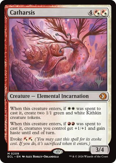 Catharsis (PPECL) #209 Mythic Rare (Foil Near Mint) Promo Pack: Lorwyn Eclipsed Magic: 2026