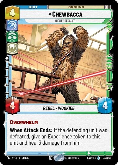 Chewbacca - Mighty Rescuer (LAW) #34/264 Legendary (Near Mint) A Lawless Time Star Wars: Unlimited: 2026