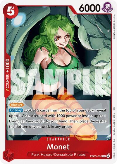 Monet (EB-03) #EB03-010 Rare (Foil Near Mint) Extra Booster: One Piece Heroines Edition One Piece Card Game: 2026