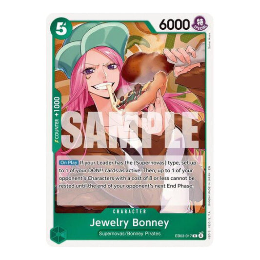 Jewelry Bonney (EB03) #EB03-017 Rare (Foil Near Mint) Extra Booster: One Piece Heroines Edition One Piece Card Game: 2026