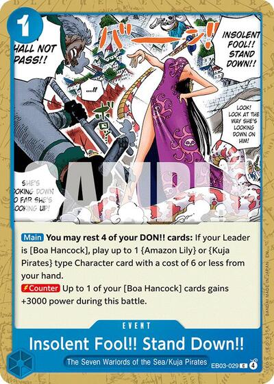 Insolent Fool!! Stand Down!! (EB-03) #EB03-029 Common (Near Mint) Extra Booster: One Piece Heroines Edition One Piece Card Game: 2026