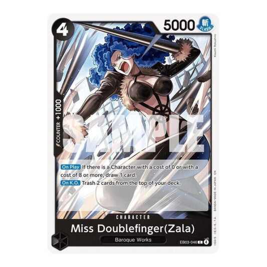 Miss Doublefinger(Zala) (EB03) #EB03-046 Common (Near Mint) Extra Booster: One Piece Heroines Edition One Piece Card Game: 2026