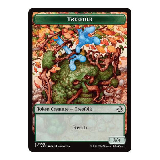 Treefolk // Goblin Double-Sided Token (ECL) #3 // 6 Token (Foil Near Mint) Lorwyn Eclipsed Magic: The Gathering: 2026