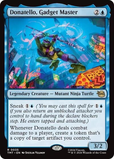 Donatello Gadget Master (TMT) #35 Rare Teenage Mutant Ninja Turtles Magic: The Gathering: 2026