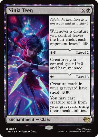 Ninja Teen (TMT) #67 Rare (Lightly Played) Teenage Mutant Ninja Turtles Magic: The Gathering: 2026