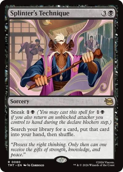 Splinters Technique (TMT) #80 Rare (Lightly Played) Teenage Mutant Ninja Turtles Magic: The Gathering: 2026