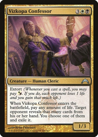 Vizkopa Confessor (GTC) #205 Uncommon (Lightly Played) Gatecrash Magic: 2013